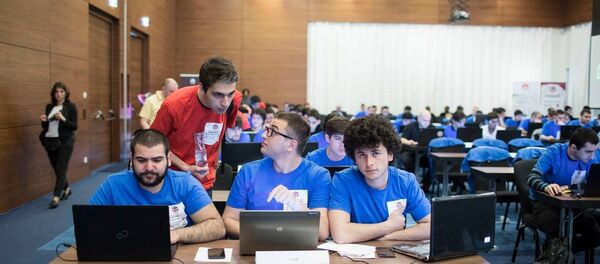 Участники киберолимпиады CyberCube - Sputnik Грузия