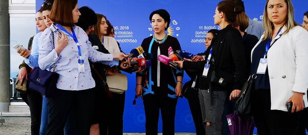 Депутат парламента от Грузинской мечты Эка Беселия отвечает на вопросы журналистов - Sputnik Грузия