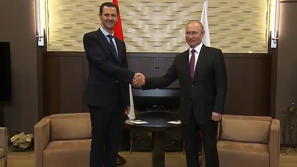 Путин и Асад провели переговоры: кадры встречи - Sputnik Грузия