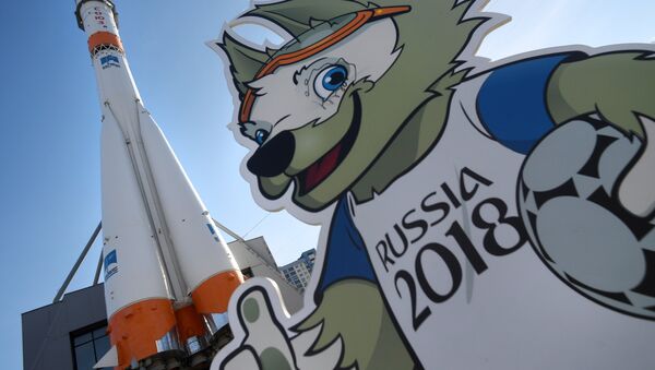 Фигура талисмана чемпионата мира по футболу 2018 в России волка Забиваки - Sputnik Грузия