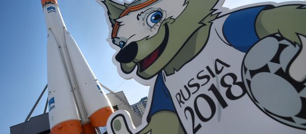Фигура талисмана чемпионата мира по футболу 2018 в России волка Забиваки - Sputnik Грузия