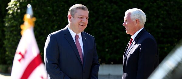 Премьер Грузии Георгий Квирикашвили и вице-президент США Майк Пенс - Sputnik Грузия