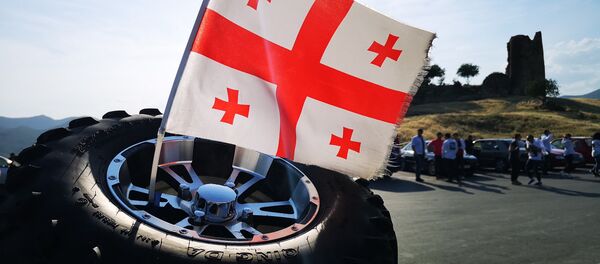 Внедорожник туристической компании в Джвари - Sputnik Грузия