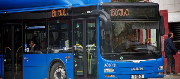 ლურჯი ავტობუსი  MAN ლურჯი ავტობუსი  MAN - Sputnik საქართველო