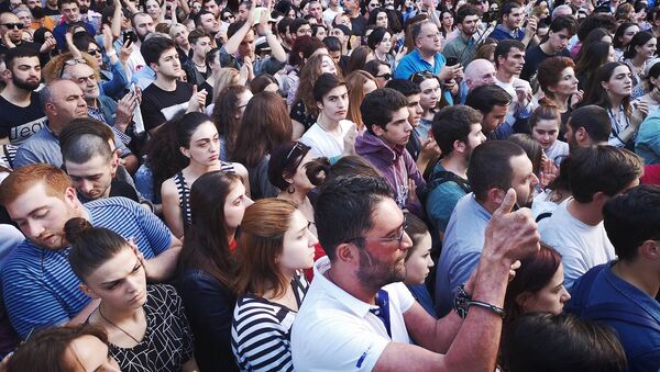 Акция протеста у Главной прокуратуры Грузии - Sputnik საქართველო