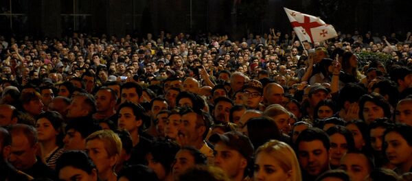 აქცია რუსთაველის გამზირზე აქცია რუსთაველის გამზირზე - Sputnik საქართველო