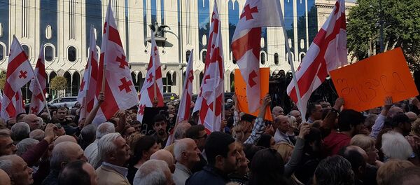 Акция протеста в Столице Грузии Акция протеста в Столице Грузии - Sputnik Грузия