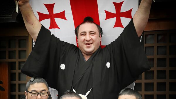 Грузинский сумоист Леван Горгадзе, выступающий под именем Тотиносин - Sputnik Грузия