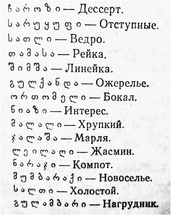 Перевод по картинке с грузинского на русский