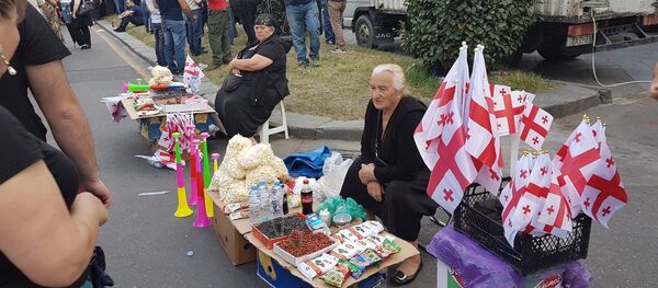 გარემოვაჭრე მთავრობის სახლის მიმდებარე ტერიტორიაზე გარემოვაჭრე მთავრობის სახლის მიმდებარე ტერიტორიაზე - Sputnik საქართველო