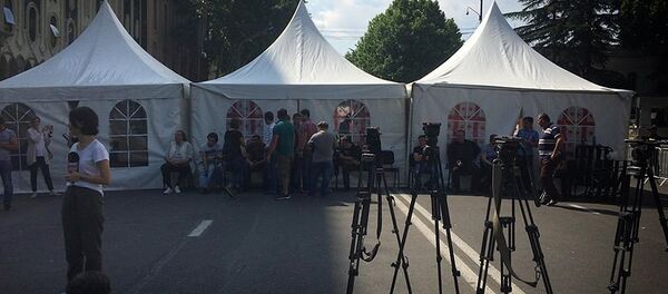 კარვები რუსთაველზე - Sputnik საქართველო