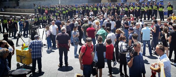 აქცია რუსთაველის პროსპექტზე აქცია რუსთაველის პროსპექტზე - Sputnik საქართველო