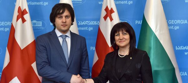 საქართველოს პარლამენტის თავმჯდომარე ირაკლი კობახიძე და ბულგარეთის ეროვნული ასამბლეის პრეზიდენტი ცვეტა კარაიანჩევა - Sputnik საქართველო