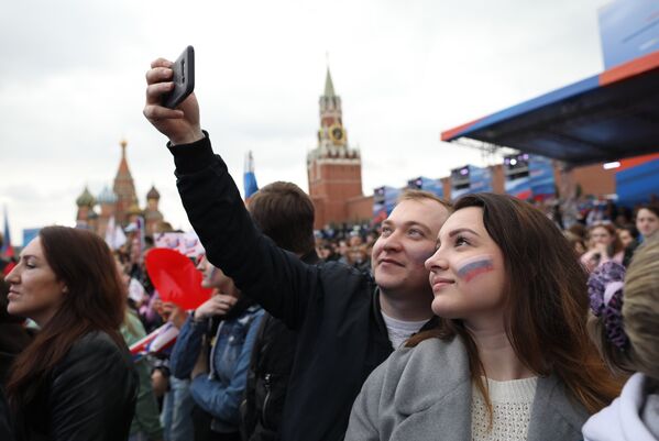 Первые торжества по случаю Дня России на Красной площади прошли еще в 2003 году - Sputnik Грузия