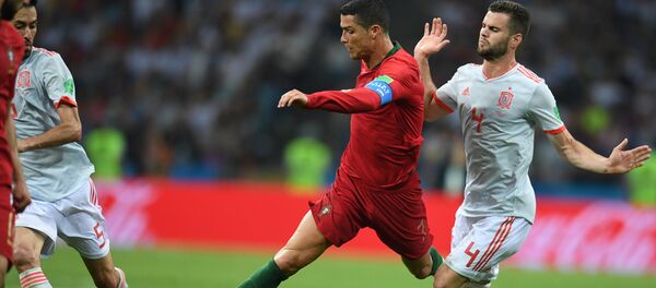 Криштиану Роналду в матче против сборной Испании - Sputnik Грузия