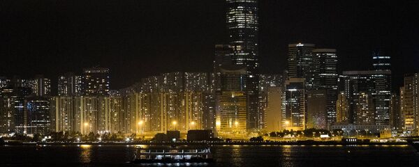 Вид на ночной Гонконг - Sputnik Грузия