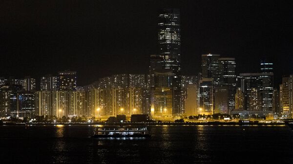Вид на ночной Гонконг - Sputnik Грузия