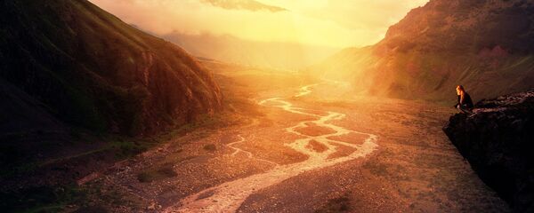 Грузия - горный пейзаж на восходе Грузия - горный пейзаж на восходе - Sputnik საქართველო