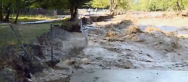 Наводнение в Сванети: река Ненскра вышла из берегов и затопила Чубери - Sputnik Грузия