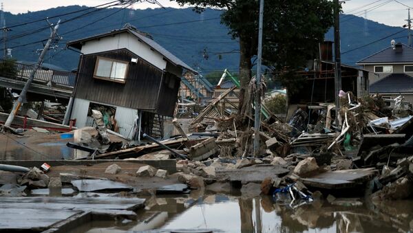 Наводнение в Японии - разрушенные стихией населенные пункты - Sputnik Грузия