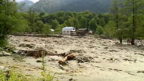 Наводнение в Сванетии - село Чубери - Sputnik Грузия