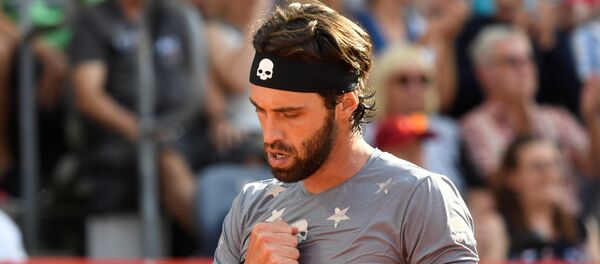 Николоз Басилашвили в финале чемпионата Германии по теннису - Sputnik Грузия