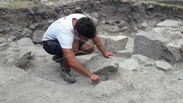 Грузинские археологи в ходе экспедиции в древнем городе-крепости Самшвилде - Sputnik Грузия