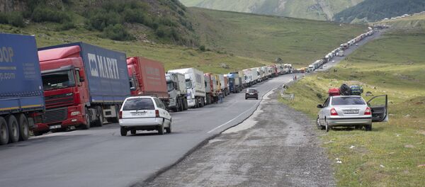 საცობები ზემო ლარსზე საცობები ზემო ლარსზე - Sputnik საქართველო