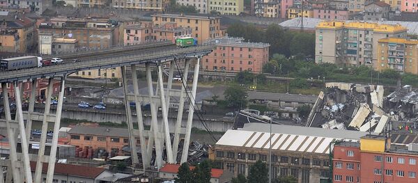 ხიდის ჩამონგრევა გენუაში ხიდის ჩამონგრევა გენუაში - Sputnik საქართველო
