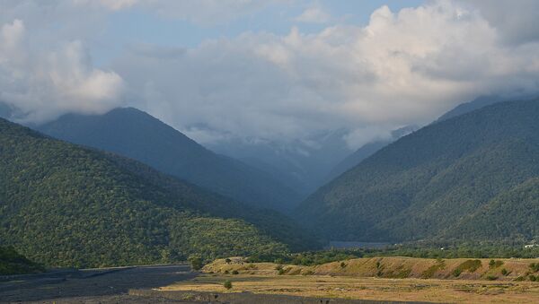 Район Кварели регион Кахети - горный пейзаж с облаками - Sputnik Грузия