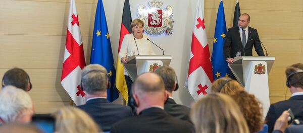 ანგელა მერკელისა და მამუკა ბახტაძის ერთობლივი პრესკონფერენცია ანგელა მერკელისა და მამუკა ბახტაძის ერთობლივი პრესკონფერენცია - Sputnik საქართველო