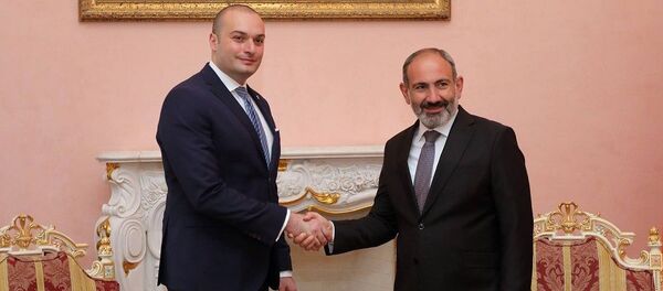 Премьеры Грузии и Армении Мамука Бахтадзе и Никол Пашинян - Sputnik Грузия