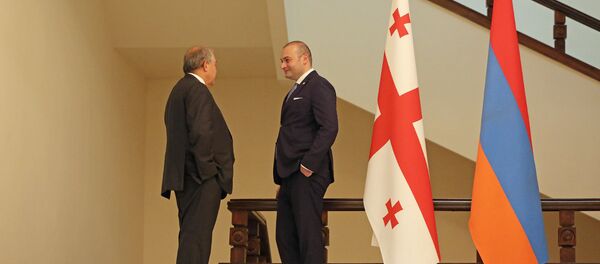 საქართველოს პრემიერ-მინისტრ მამუკა ბახტაძის და სომხეთის პრეზიდენტ არმენ სარქისიანის შეხვედრა საქართველოს პრემიერ-მინისტრ მამუკა ბახტაძის და სომხეთის პრეზიდენტ არმენ სარქისიანის შეხვედრა - Sputnik საქართველო