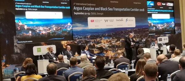 საერთაშორისო კონფერენცია Argus კასპიის-შავი ზღვის სატრანსპორტო დერეფანი 2018 საერთაშორისო კონფერენცია Argus კასპიის-შავი ზღვის სატრანსპორტო დერეფანი 2018 - Sputnik საქართველო