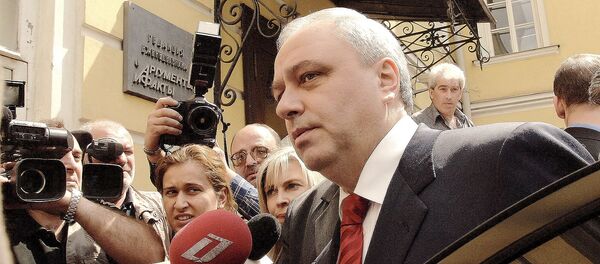 Лидер оппозиционной грузинской партии Справедливость Игорь Гиоргадзе на пресс-конференции в Москве. - Sputnik Грузия