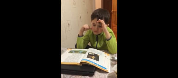 Даже смотреть на этот стих не могу: трудные будни первоклашки на видео - Sputnik Грузия