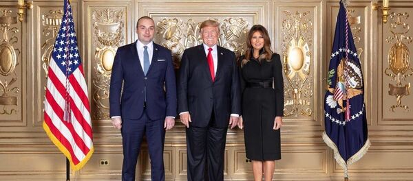 Мамука Бахтадзе, Дональд Трамп и Мелания Трамп - Sputnik Грузия