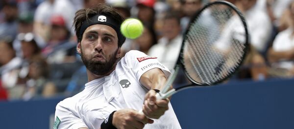 Николоз Басилашвили участвует в теннисном турнире US Open, архивное фото 2018 - Sputnik Грузия