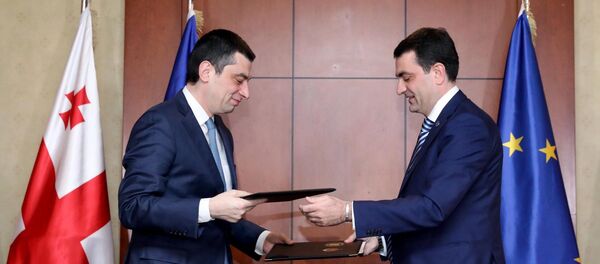 გიორგი გახარია და დავით ასათიანი გიორგი გახარია და დავით ასათიანი - Sputnik საქართველო