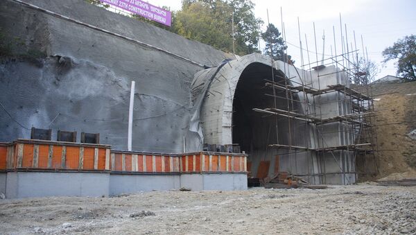 Строительство железнодорожного тоннеля в Квишхети  - Sputnik Грузия