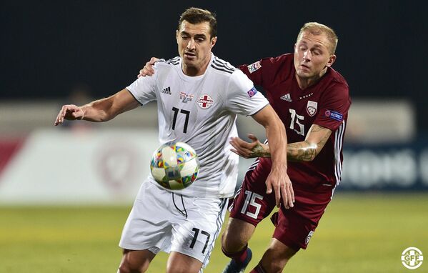 Латвийские футболисты не могли сдержать напор игроков сборной Грузии - Sputnik Грузия