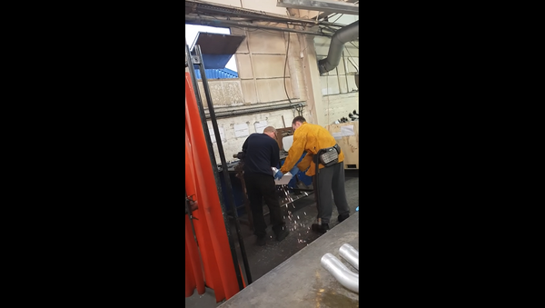 Рабочие мастерской разыграли новичка, заставив собирать его искры от сварки – видео - Sputnik Грузия