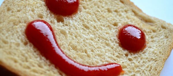 კეტჩუპის ღიმილაკი პურის ნაჭერზე  კეტჩუპის ღიმილაკი პურის ნაჭერზე  - Sputnik საქართველო