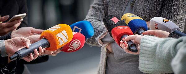ჟურნალისტების მიკროფონები - Sputnik საქართველო