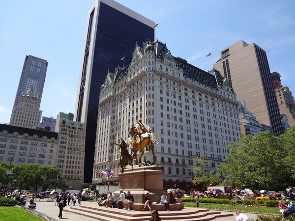 Знаменитый нью-йоркский отель Plaza Hotel предлагает королевские апартаменты с тремя спальнями и видом на Пятую авеню, одну из самых дорогих улиц мира. В номере есть даже собственная библиотека, его цена стартует от $30 000 за ночь - Sputnik Грузия