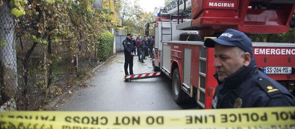 სახანძრო მანქანა შემთხვევის ადგილზე სახანძრო მანქანა შემთხვევის ადგილზე - Sputnik საქართველო