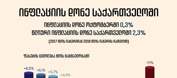 ინფლაციის დონე საქართველოში ინფლაციის დონე საქართველოში - Sputnik საქართველო