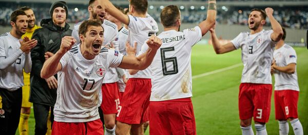 Матч между сборными Грузии и Казахстана по футболу в рамках Лиги наций УЕФА  - Sputnik Грузия