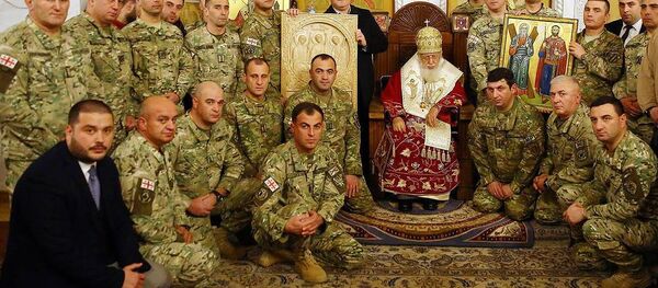 ილია მეორემ სამხედროებს გიორგობა მიულოცა ილია მეორემ სამხედროებს გიორგობა მიულოცა - Sputnik საქართველო