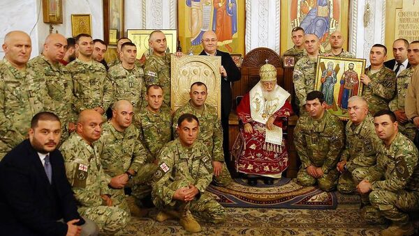 Католикос-Патриарх всея Грузии Илия II поздравил грузинских миротворцев с Гиоргоба  - Sputnik Грузия